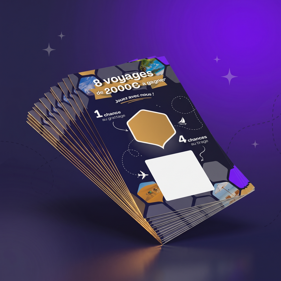 Illustration du ticket MagicBeez et de sa zone à gratter
